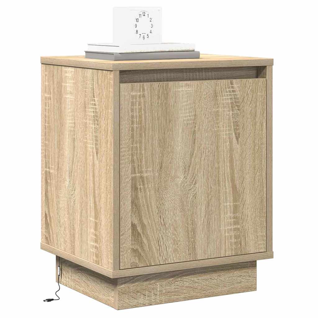 Nachttisch 2 pcs Sonoma-Eiche 39 x 34,5 x 50 cm Holzwerkstoff