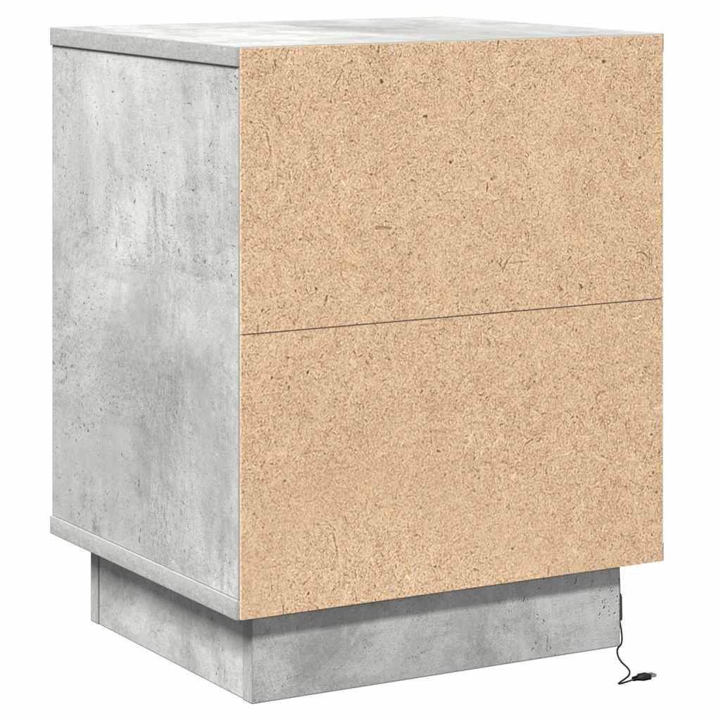 Nachttisch Beton Grau 39 x 34,5 x 50 cm Holzwerkstoff
