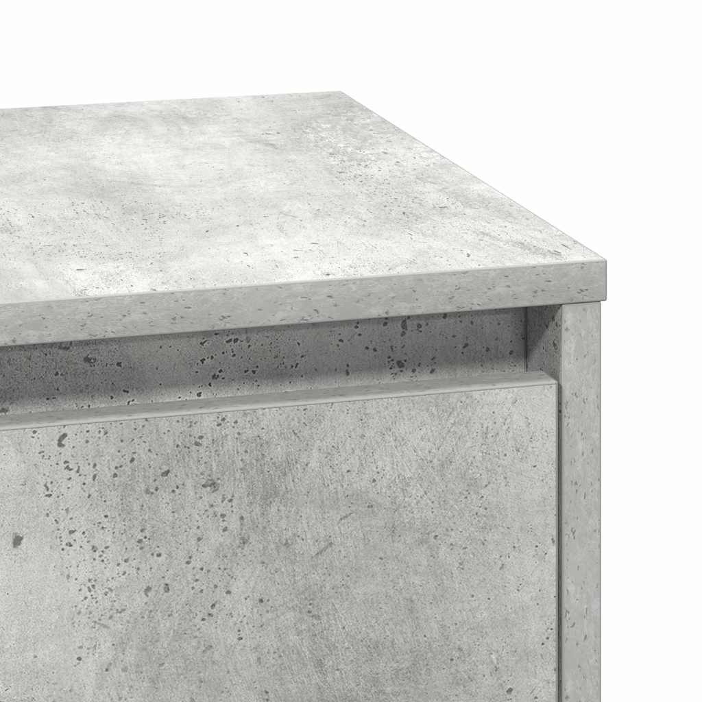 Nachttisch 2 pcs Beton Grau 39 x 34,5 x 50 cm Holzwerkstoff