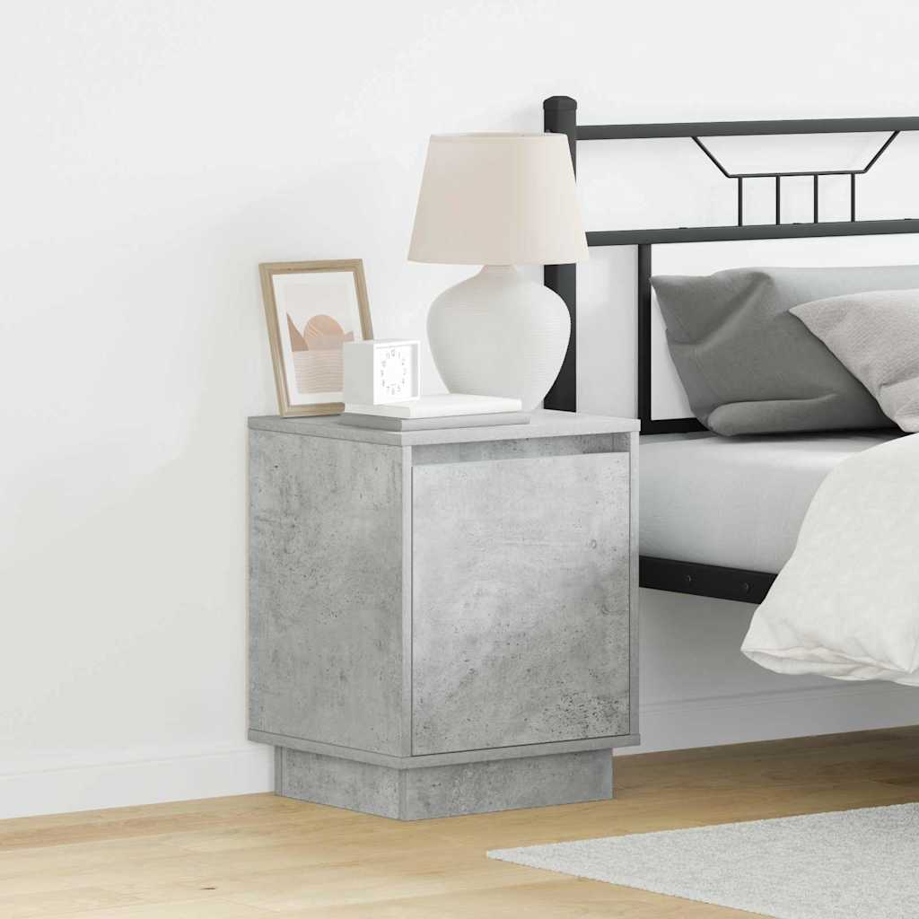 Nachttisch 2 pcs Beton Grau 39 x 34,5 x 50 cm Holzwerkstoff