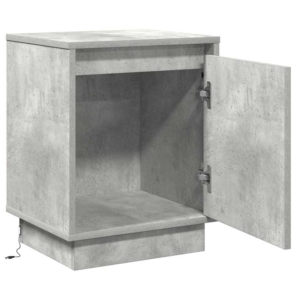 Nachttisch 2 pcs Beton Grau 39 x 34,5 x 50 cm Holzwerkstoff