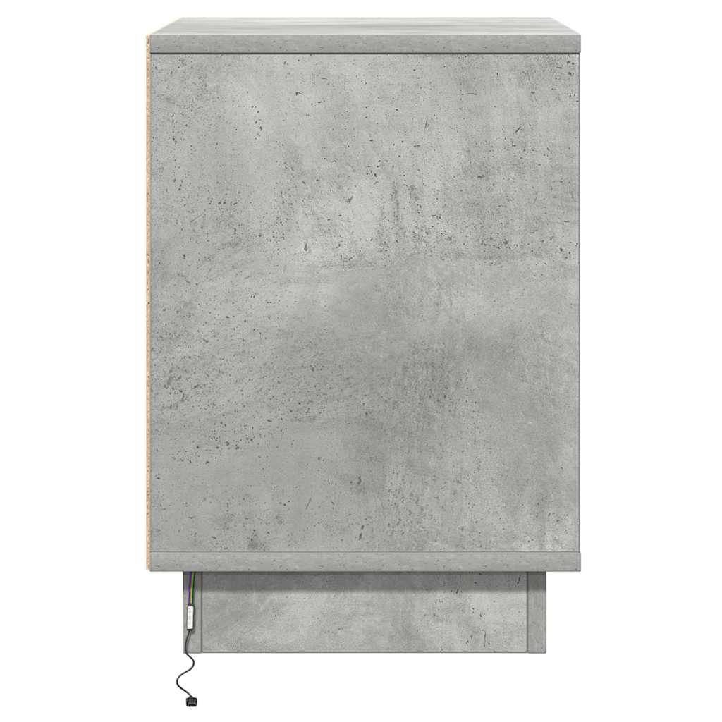 Nachttisch 2 pcs Beton Grau 39 x 34,5 x 50 cm Holzwerkstoff