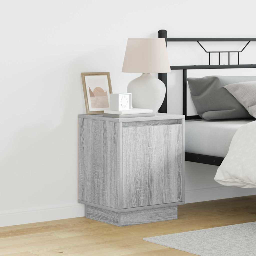 Nachttisch 2 pcs Grau 39 x 34,5 x 50 cm Holzwerkstoff