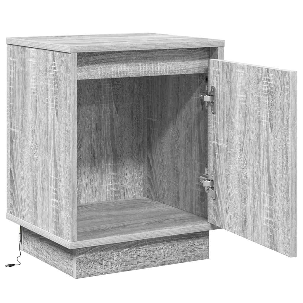 Nachttisch 2 pcs Grau 39 x 34,5 x 50 cm Holzwerkstoff