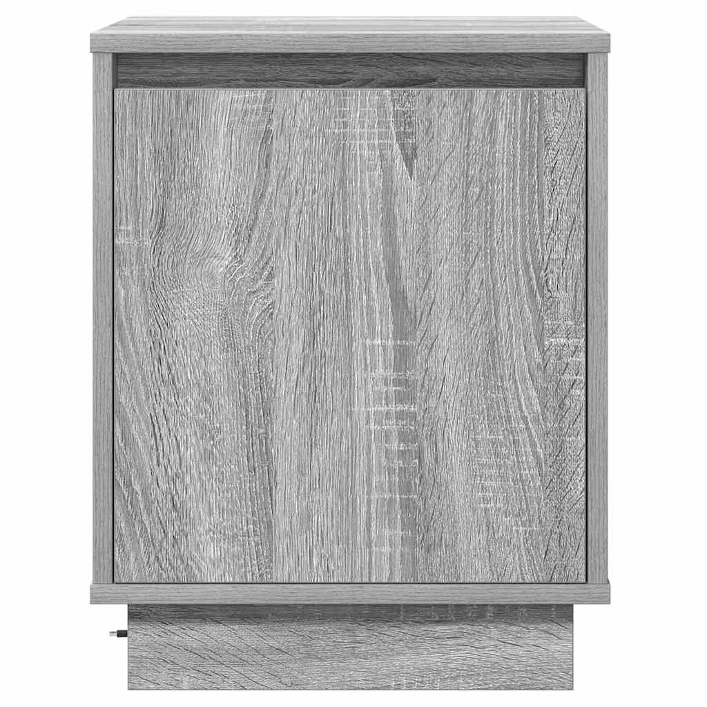 Nachttisch 2 pcs Grau 39 x 34,5 x 50 cm Holzwerkstoff