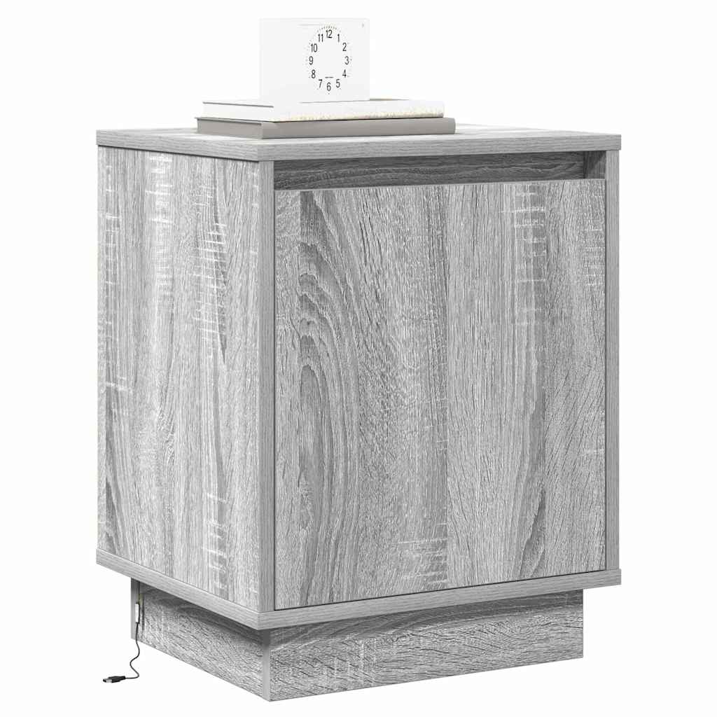 Nachttisch 2 pcs Grau 39 x 34,5 x 50 cm Holzwerkstoff