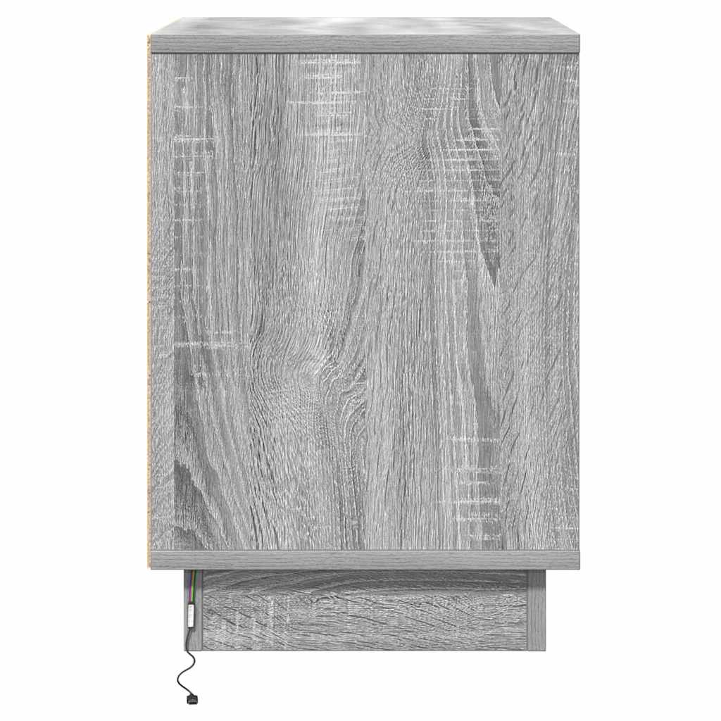Nachttisch 2 pcs Grau 39 x 34,5 x 50 cm Holzwerkstoff