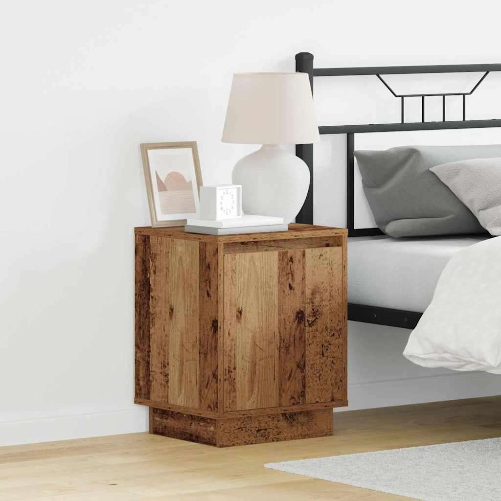 Nachttisch 2 pcs Altholz 39 x 34,5 x 50 cm Holzwerkstoff