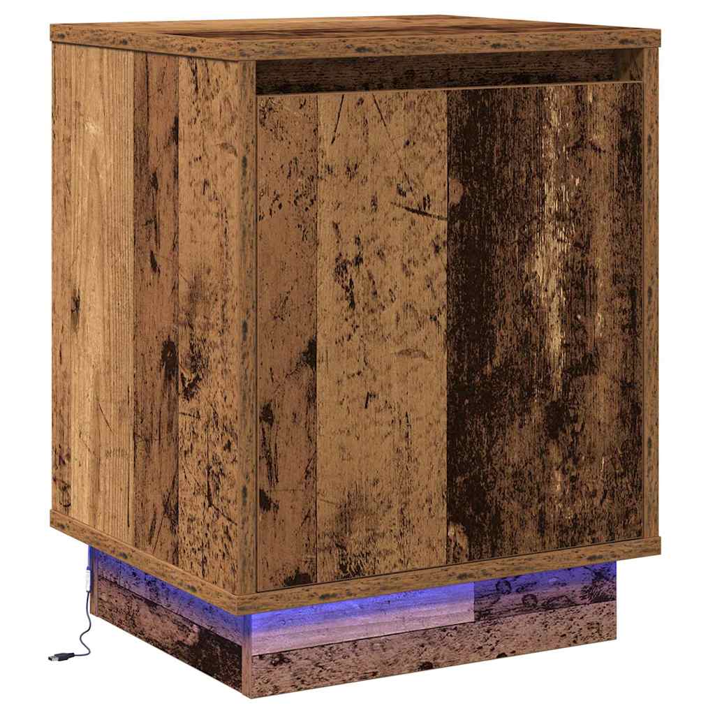 Nachttisch 2 pcs Altholz 39 x 34,5 x 50 cm Holzwerkstoff