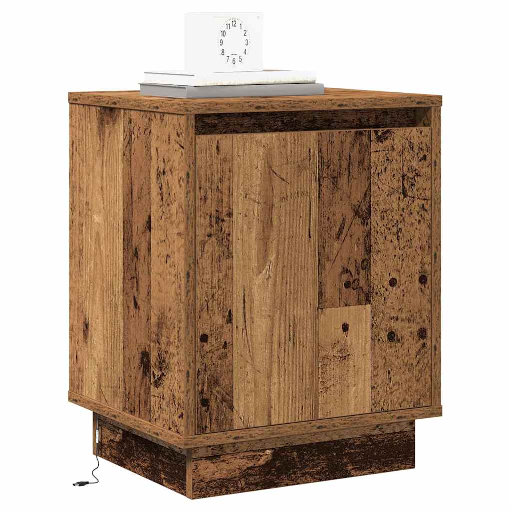 Nachttisch 2 pcs Altholz 39 x 34,5 x 50 cm Holzwerkstoff