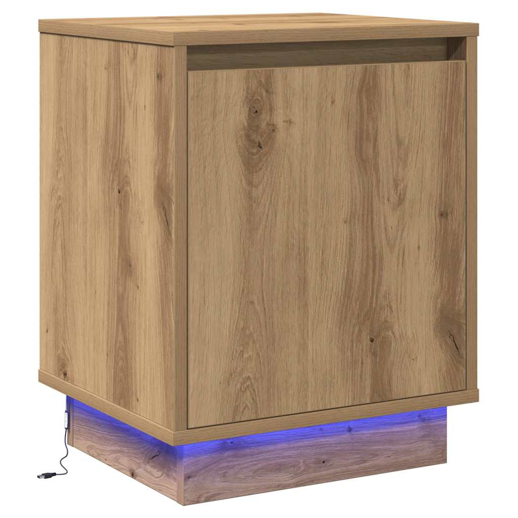 Nachttisch 2 pcs Artisan-Eiche 39 x 34,5 x 50 cm Holzwerkstoff