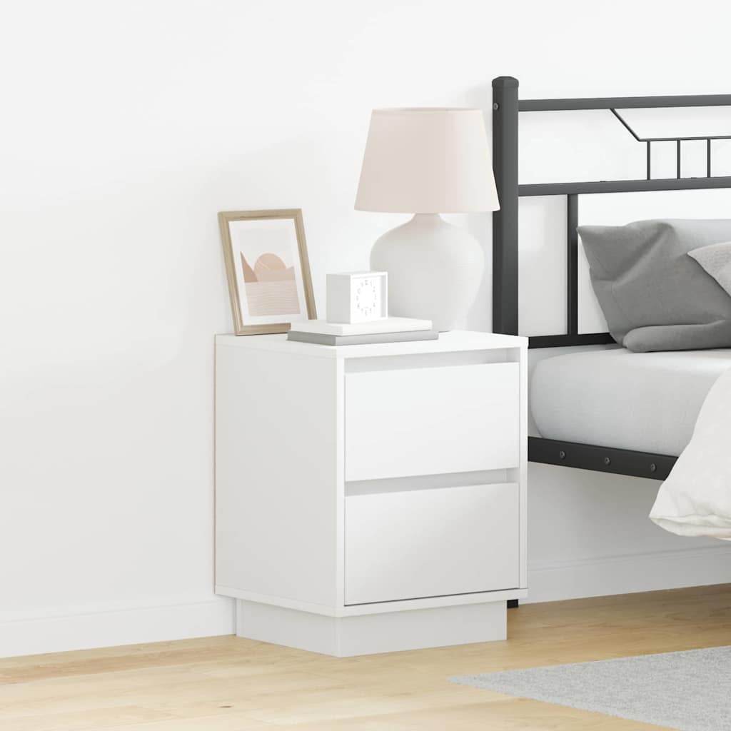 Nachttisch 2 pcs Weiß 39 x 34,5 x 50 cm Holzwerkstoff