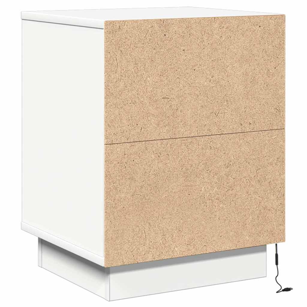 Nachttisch 2 pcs Weiß 39 x 34,5 x 50 cm Holzwerkstoff