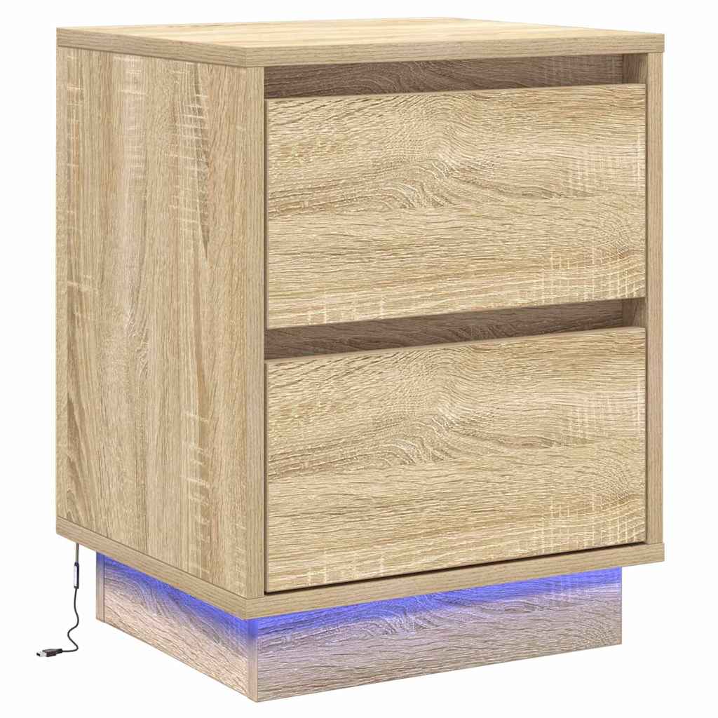 Nachttisch 2 pcs Sonoma-Eiche 39 x 34,5 x 50 cm Holzwerkstoff