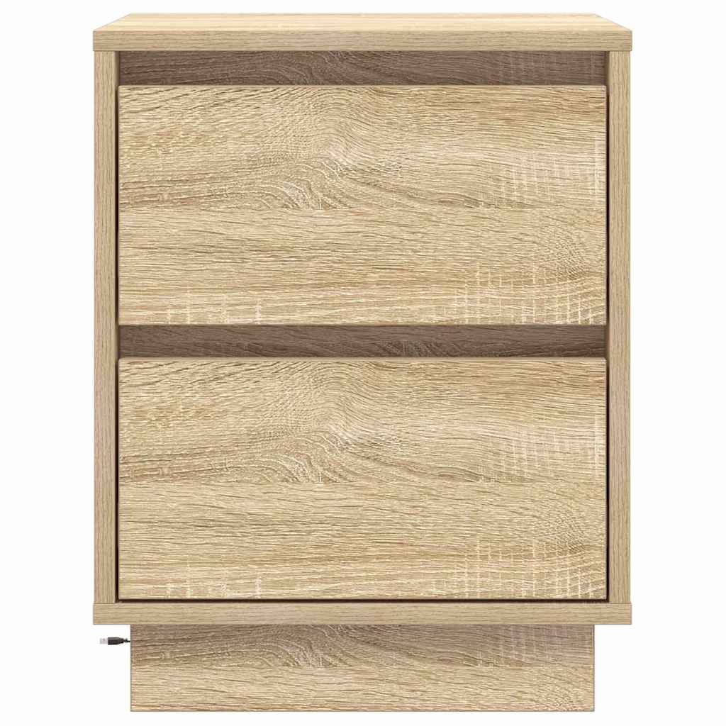 Nachttisch 2 pcs Sonoma-Eiche 39 x 34,5 x 50 cm Holzwerkstoff