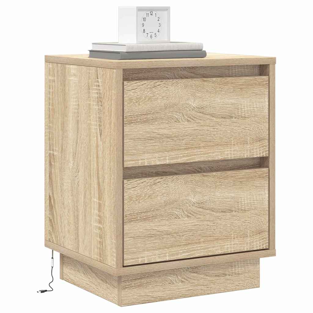 Nachttisch 2 pcs Sonoma-Eiche 39 x 34,5 x 50 cm Holzwerkstoff
