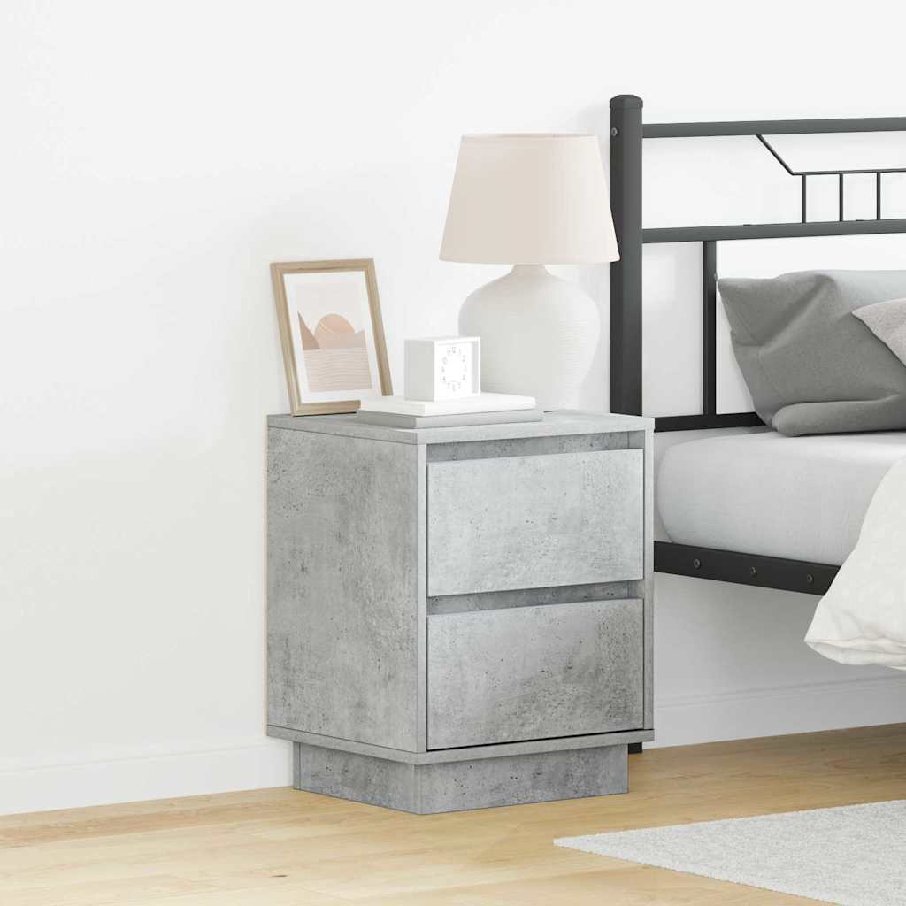 Nachttisch Beton Grau 39 x 34,5 x 50 cm Holzwerkstoff
