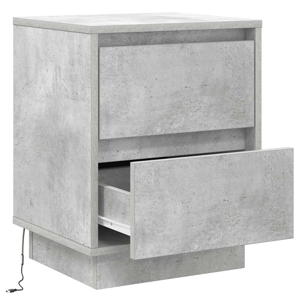 Nachttisch Beton Grau 39 x 34,5 x 50 cm Holzwerkstoff