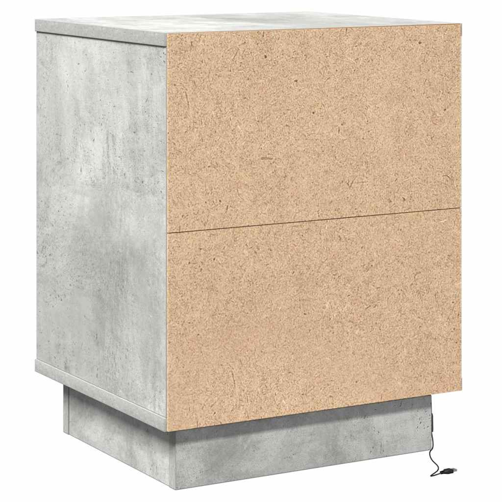 Nachttisch Beton Grau 39 x 34,5 x 50 cm Holzwerkstoff
