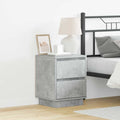 Nachttisch 2 pcs Beton Grau 39 x 34,5 x 50 cm Holzwerkstoff