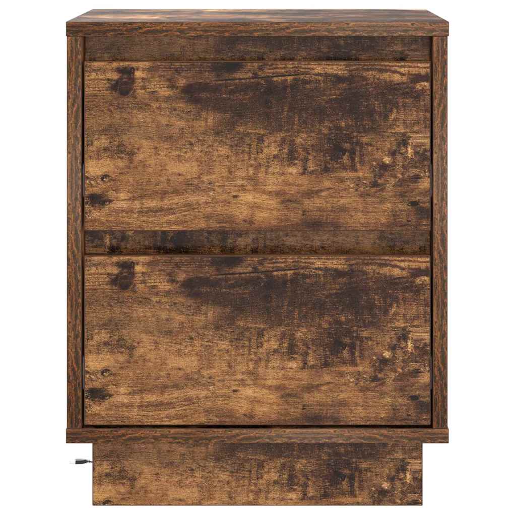Nachttisch 2 pcs Geräucherte Eiche 39 x 34,5 x 50 cm