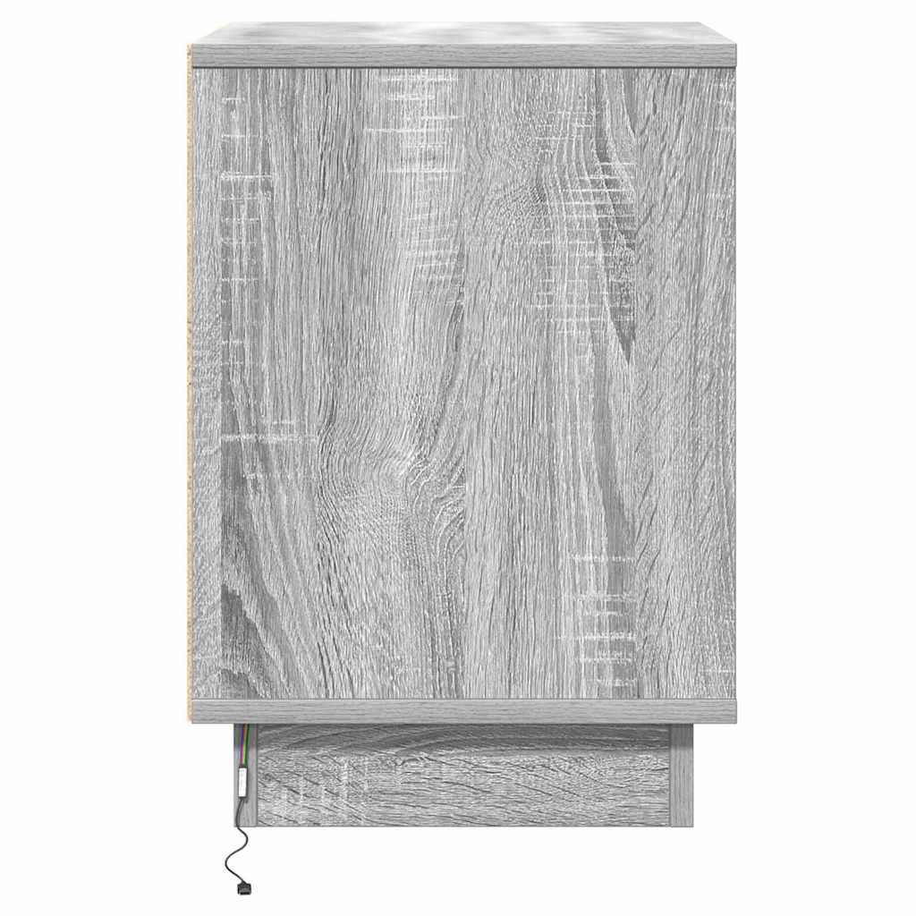 Nachttisch 2 pcs Grau 39 x 34,5 x 50 cm Holzwerkstoff