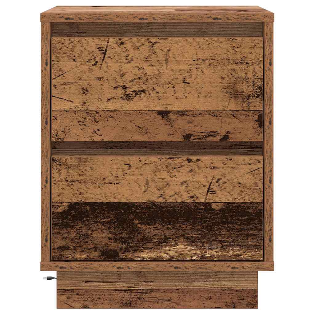 Nachttisch 2 pcs Altholz 39 x 34,5 x 50 cm Holzwerkstoff