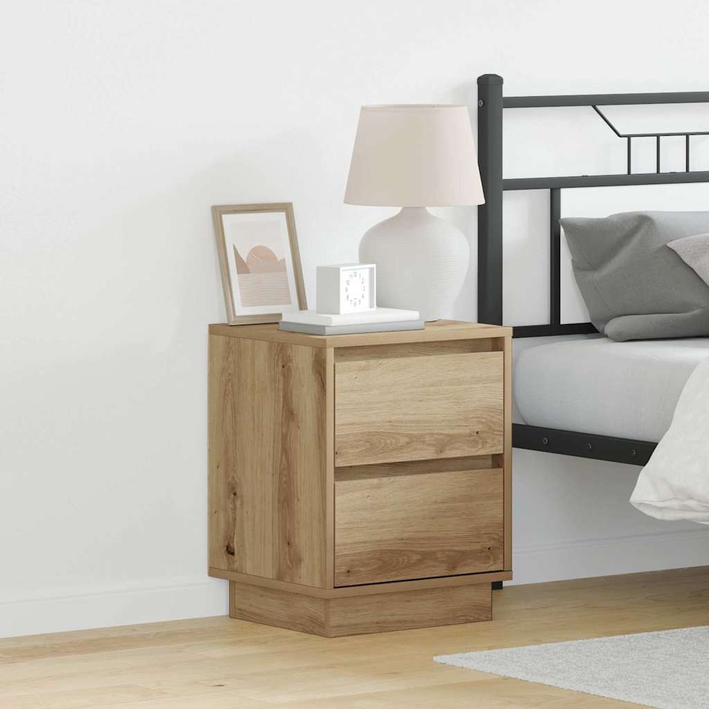 Nachttisch 2 pcs Artisan-Eiche 39 x 34,5 x 50 cm Holzwerkstoff