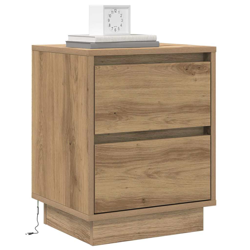 Nachttisch 2 pcs Artisan-Eiche 39 x 34,5 x 50 cm Holzwerkstoff