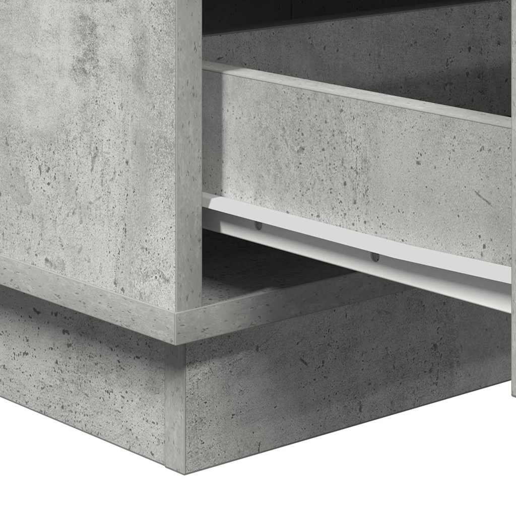 Nachttisch Beton Grau 39 x 34,5 x 65 cm Holzwerkstoff