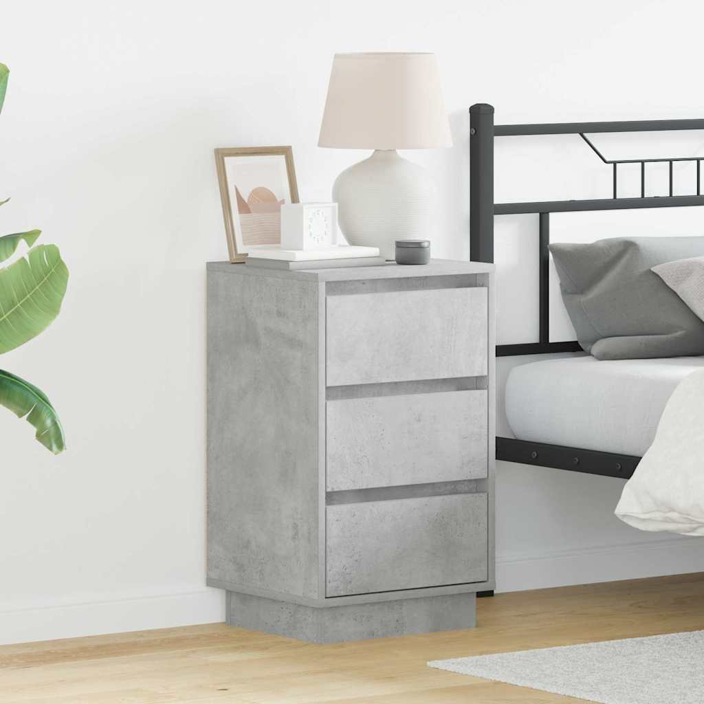 Nachttisch Beton Grau 39 x 34,5 x 65 cm Holzwerkstoff