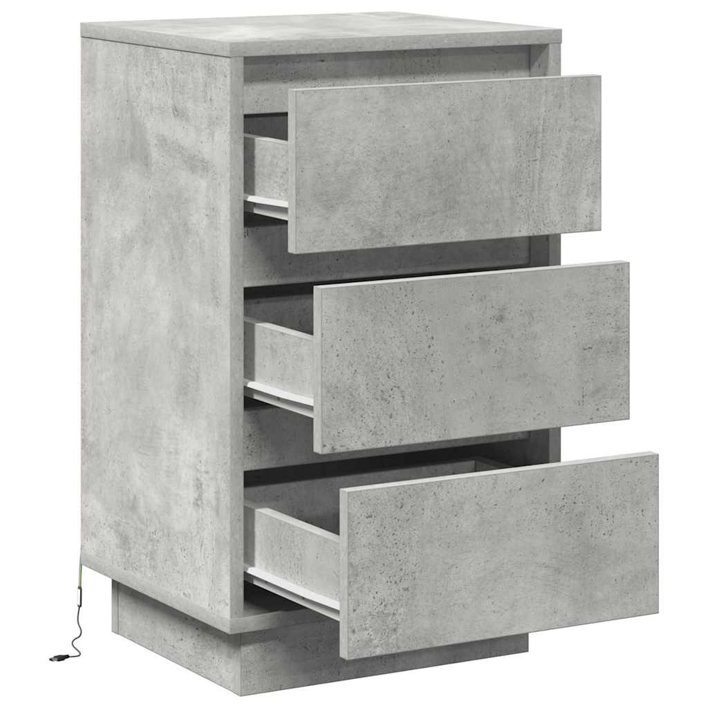 Nachttisch Beton Grau 39 x 34,5 x 65 cm Holzwerkstoff