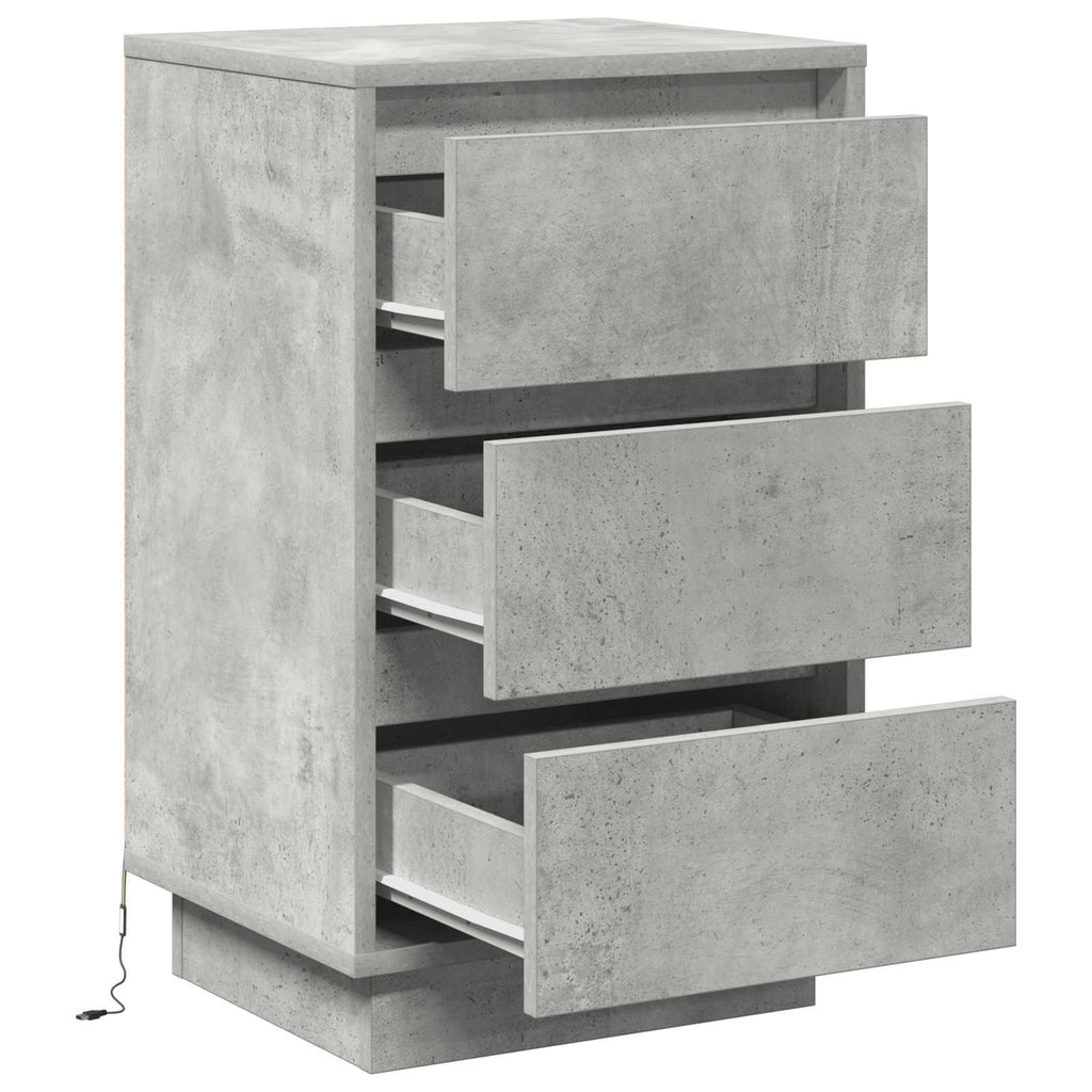 Nachttisch Beton Grau 39 x 34,5 x 65 cm Holzwerkstoff