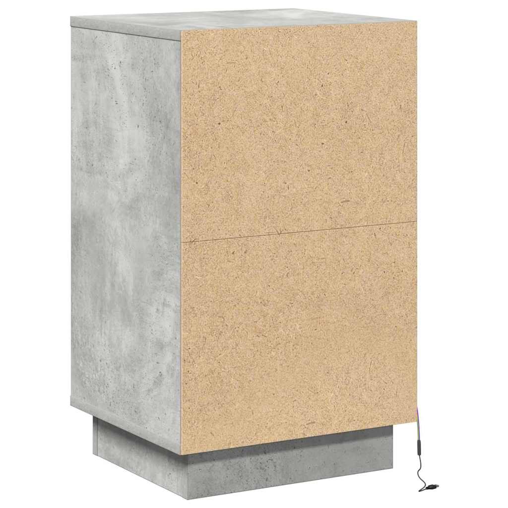 Nachttisch Beton Grau 39 x 34,5 x 65 cm Holzwerkstoff