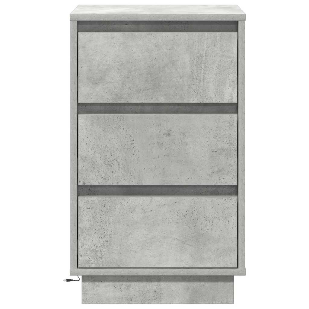 Nachttisch Beton Grau 39 x 34,5 x 65 cm Holzwerkstoff