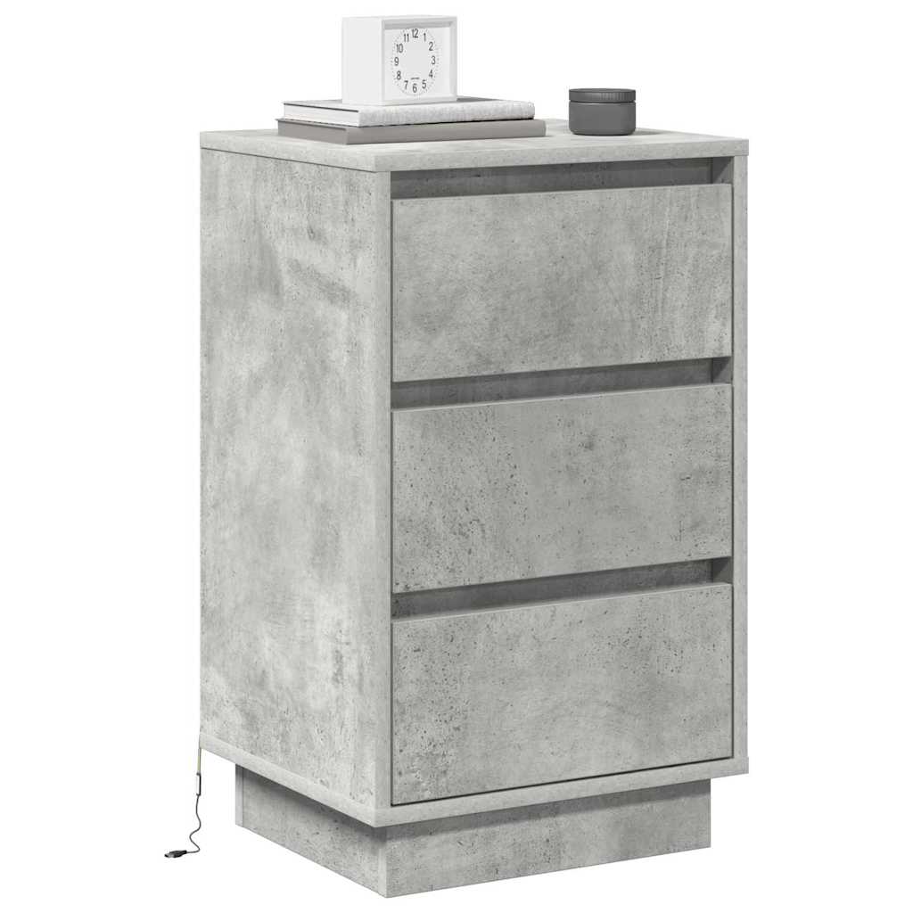 Nachttisch Beton Grau 39 x 34,5 x 65 cm Holzwerkstoff