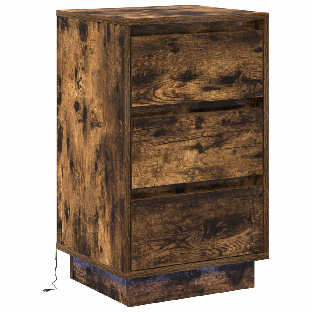 Nachttisch Geräucherte Eiche 39 x 34,5 x 65 cm Holzwerkstoff