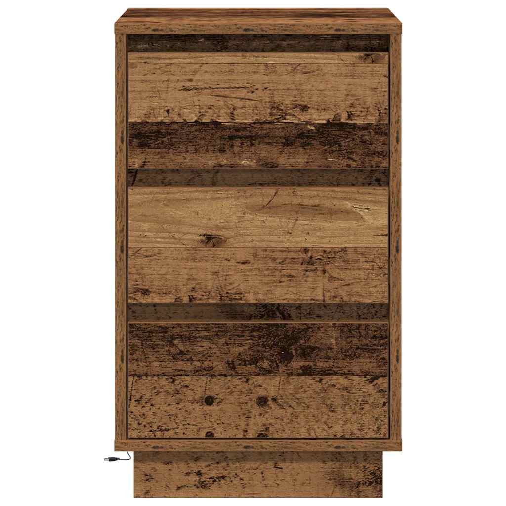 Nachttisch Altholz 39 x 34,5 x 65 cm Holzwerkstoff