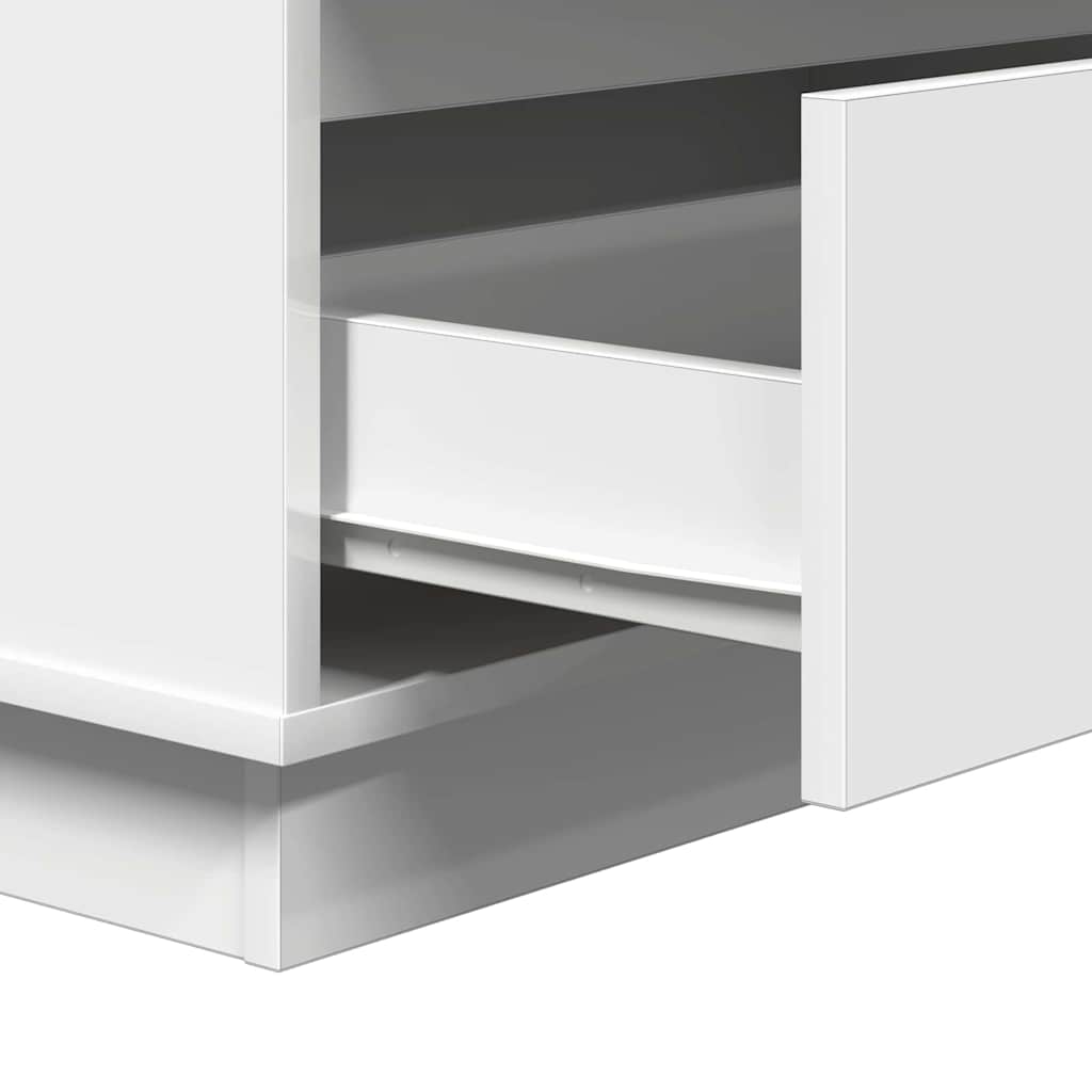 Nachttisch mit Schubladen Weiß 71 x 34,5 x 75 cm Holzwerkstoff