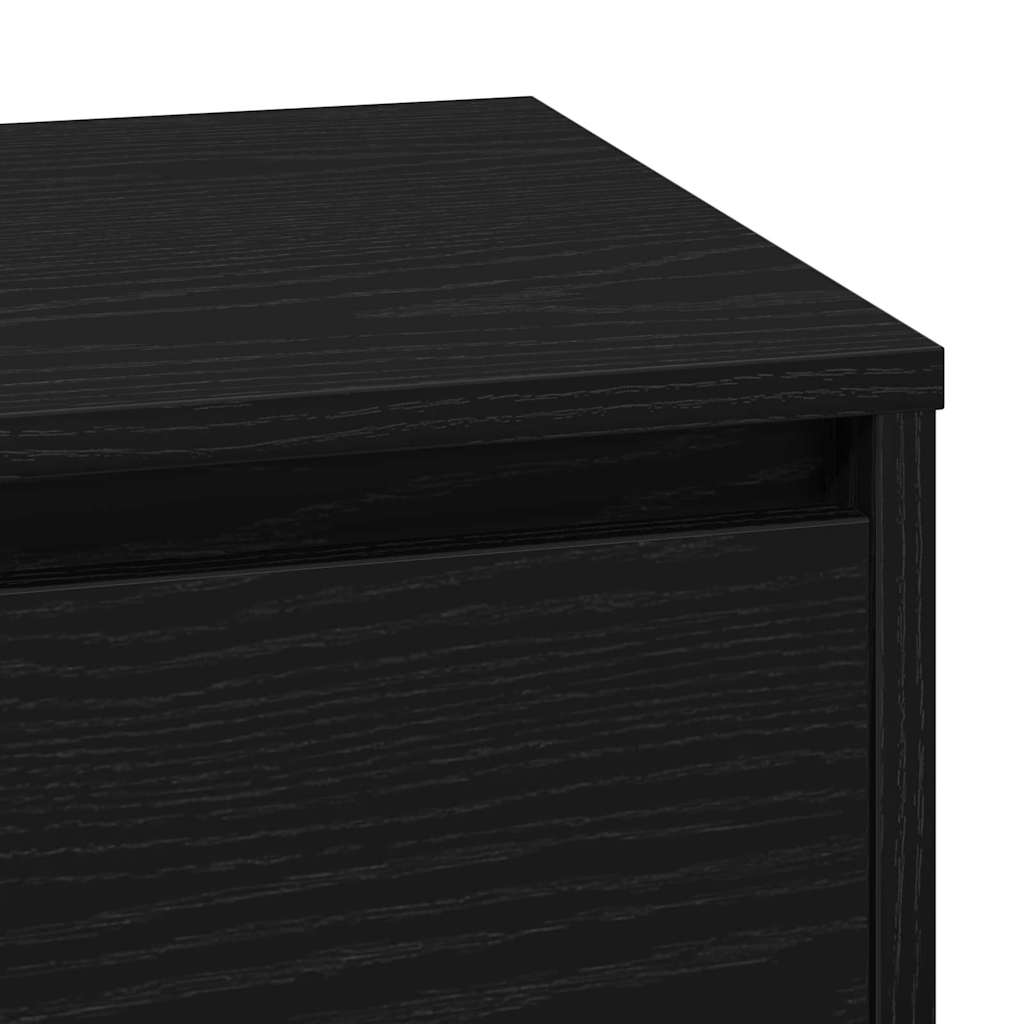Nachttisch Schwarz Eichen-Optik 71 x 34,5 x 75 cm Holzwerkstoff