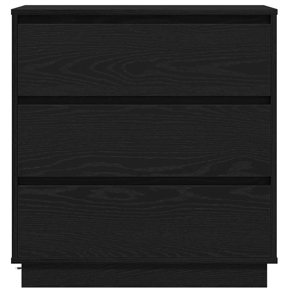 Nachttisch Schwarz Eichen-Optik 71 x 34,5 x 75 cm Holzwerkstoff