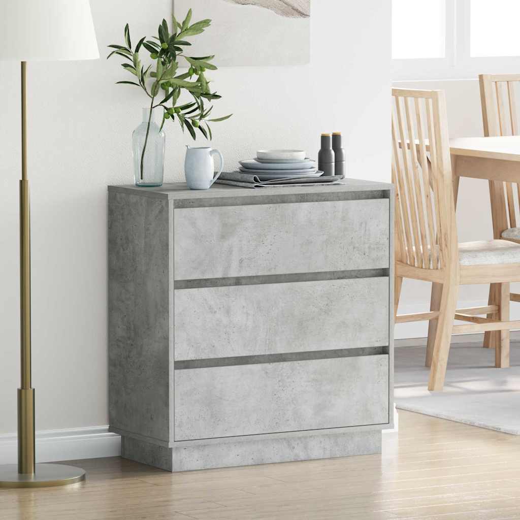 Nachttisch Beton Grau 71 x 34,5 x 75 cm Holzwerkstoff
