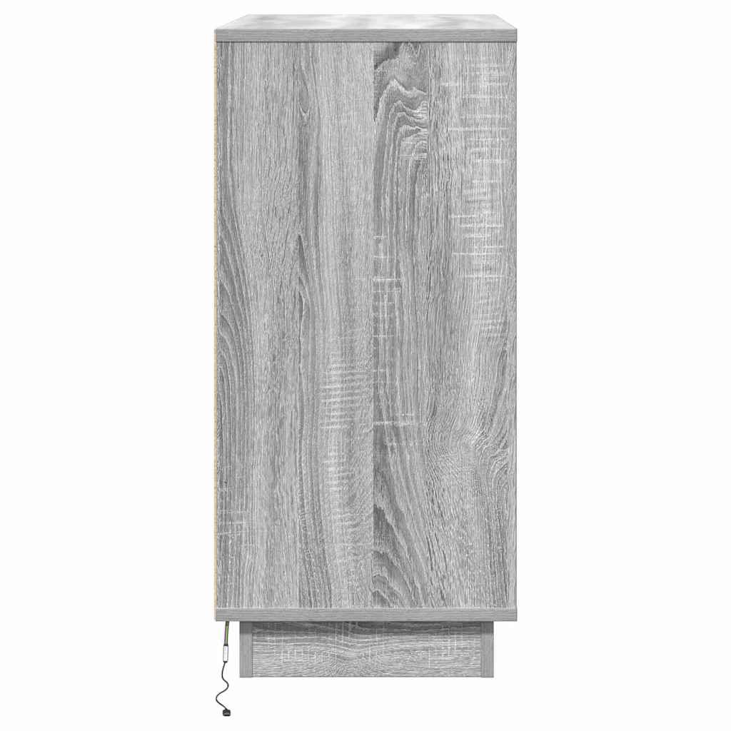 Nachttisch mit Schubladen Grau 71 x 34,5 x 75 cm Holzwerkstoff