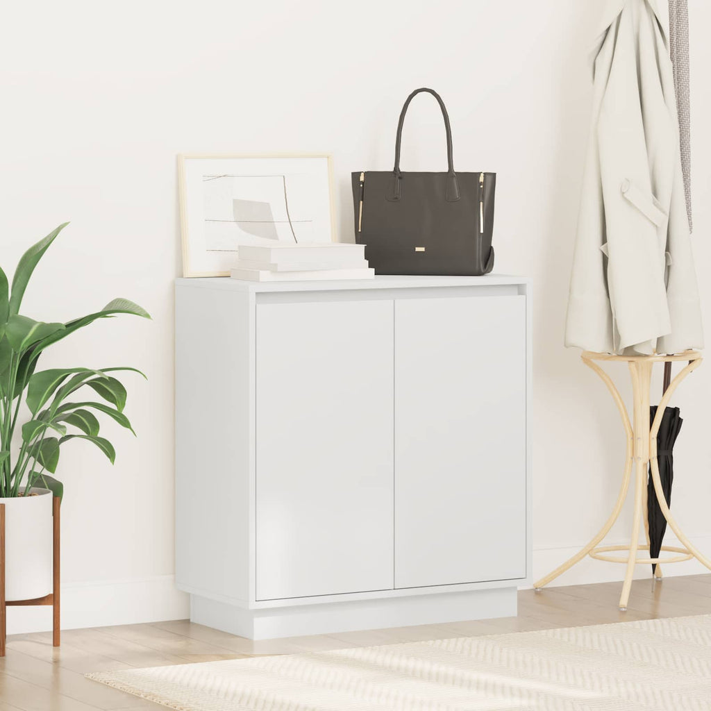 LED-Sideboard für Weiß 71 x 34,5 x 75 cm Holzwerkstoff