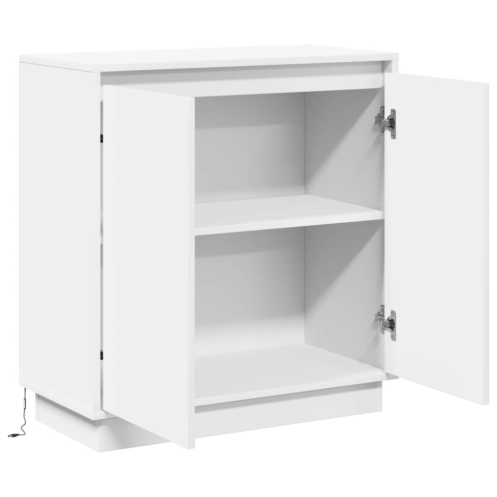 LED-Sideboard für Weiß 71 x 34,5 x 75 cm Holzwerkstoff