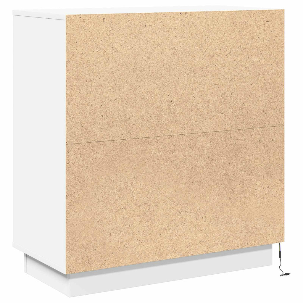 LED-Sideboard für Weiß 71 x 34,5 x 75 cm Holzwerkstoff