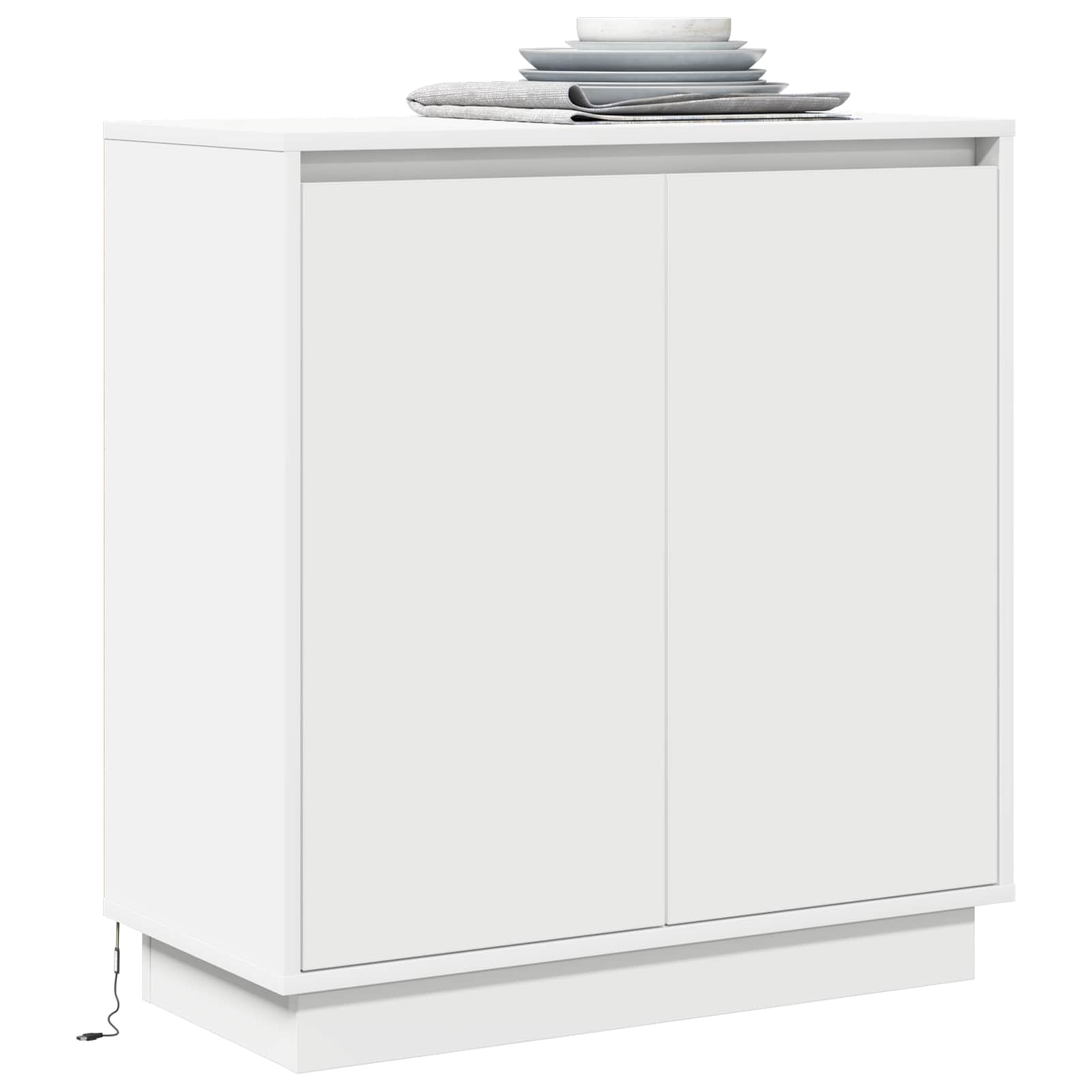 LED-Sideboard für Weiß 71 x 34,5 x 75 cm Holzwerkstoff