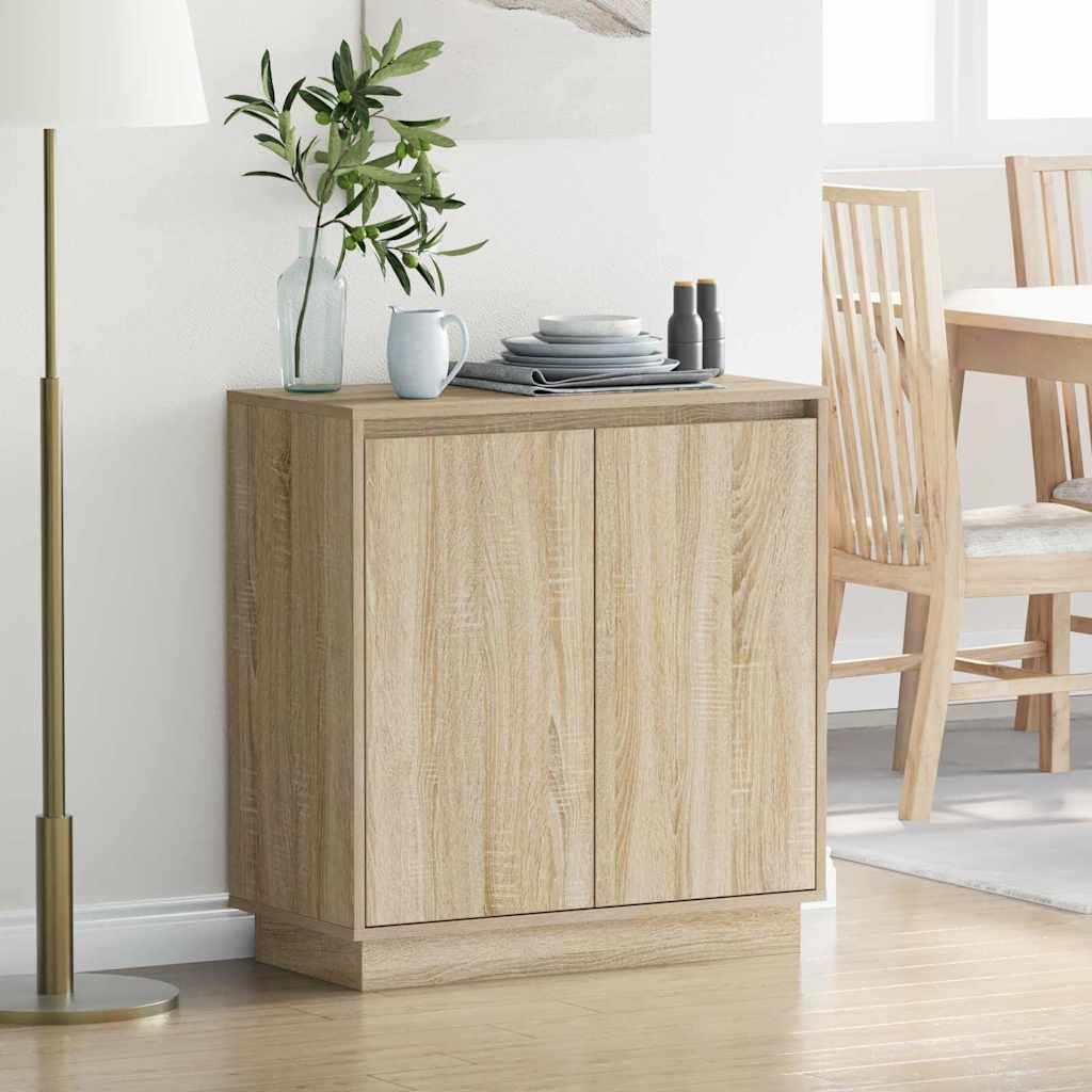 LED-Sideboard für Sonoma-Eiche 71 x 34,5 x 75 cm Holzwerkstoff