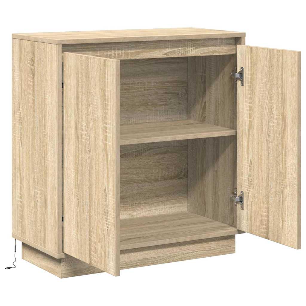 LED-Sideboard für Sonoma-Eiche 71 x 34,5 x 75 cm Holzwerkstoff
