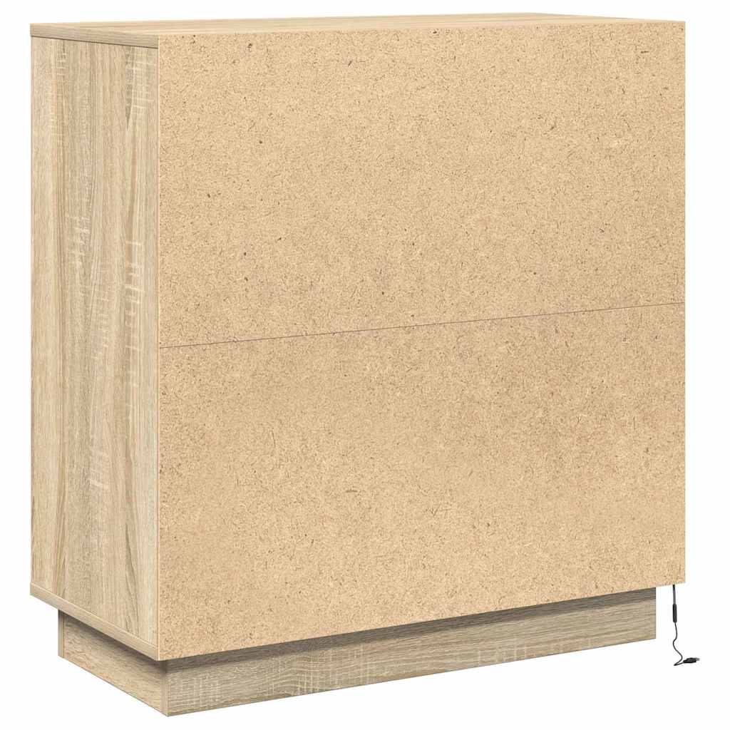 LED-Sideboard für Sonoma-Eiche 71 x 34,5 x 75 cm Holzwerkstoff